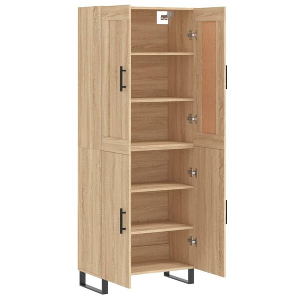 vidaXL Skř&iacute;ň highboard dub sonoma 69,5 x 34 x 180 cm kompozitn&iacute; dřevo