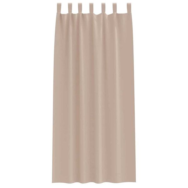 vidaXL Z&aacute;věsy na zatemněn&iacute; s kroužky 2 pcs Taupe 245 x 140 cm