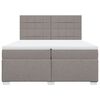 vidaXL Box spring postel s matrac&iacute; taupe 200x200 cm textil