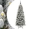 vidaXL Uměl&yacute; v&aacute;nočn&iacute; stromeček B&iacute;l&aacute; 180 cm PVC, plast, ocel a PE