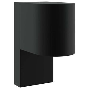 vidaXL Venkovn&iacute; n&aacute;stěnn&eacute; sv&iacute;tidlo Čern&aacute; 12 x 7 x 15 cm Nerezov&aacute; ocel