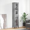 vidaXL Skř&iacute;ň highboard betonově &scaron;ed&aacute; 34,5x34x180 cm kompozitn&iacute; dřevo