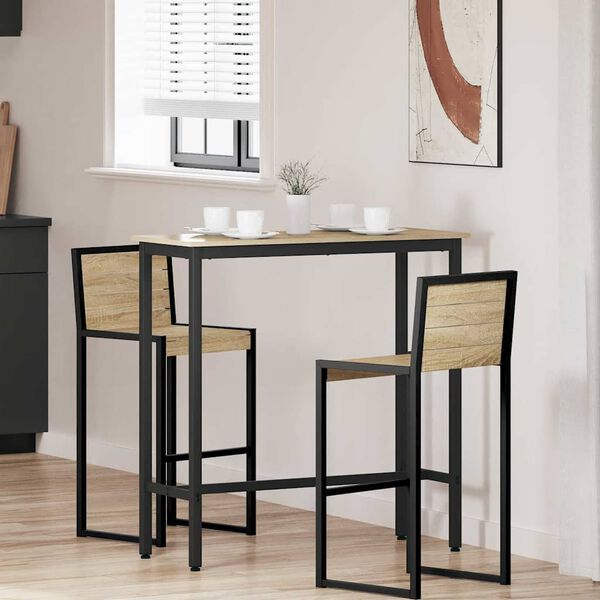 vidaXL stůl Sonoma dub 100 x 40 x 100,5 cm Inžen&yacute;rsk&eacute; dřevo a ocel