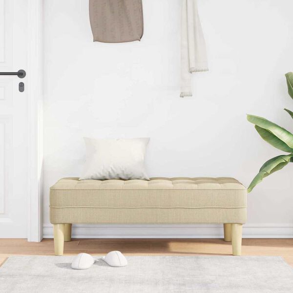 vidaXL lavice s pol&scaron;t&aacute;řem Kr&eacute;mov&aacute; 113 x 57 x 39 cm textil