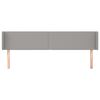 vidaXL Čelo postele typu u&scaron;&aacute;k světle &scaron;ed&eacute; 203x16x78/88 cm textil