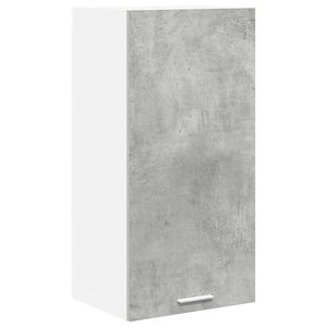vidaXL Z&aacute;věsn&aacute; skř&iacute;ňka se dveřmi Betonov&aacute; &scaron;ed&aacute; a b&iacute;l&aacute; 40 x 31 x 80 cm
