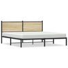 vidaXL Kovov&yacute; r&aacute;m postele bez matrace dub sonoma 183 x 213 cm