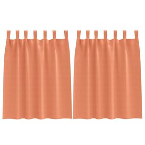 vidaXL Z&aacute;věsy na zatemněn&iacute; s kroužky 2 pcs Cihlov&aacute; 140 x 140 cm