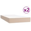 vidaXL Box spring postel s matrací cappuccino 200 x 200 cm umělá kůže