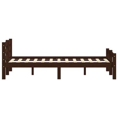 vidaXL Rám postele tmavě hnědý masivní borové dřevo 160 x 200 cm