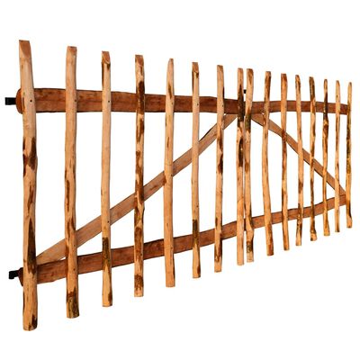 vidaXL Dvoukřídlá zahradní brána impregnované lískové dřevo 300x120 cm