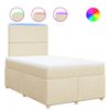 vidaXL Box spring postel s matrac&iacute; kr&eacute;mov&aacute; 120x200 cm textil