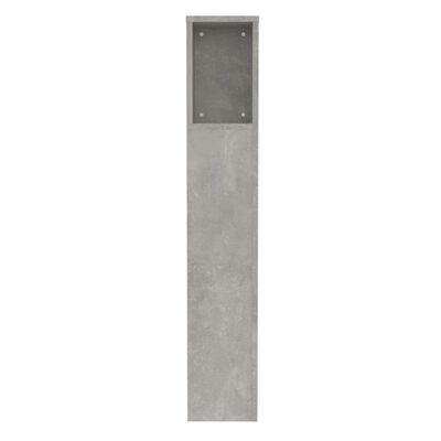 vidaXL Čelo postele s úložným prostorem betonově šedé 100x18,5x104,5cm