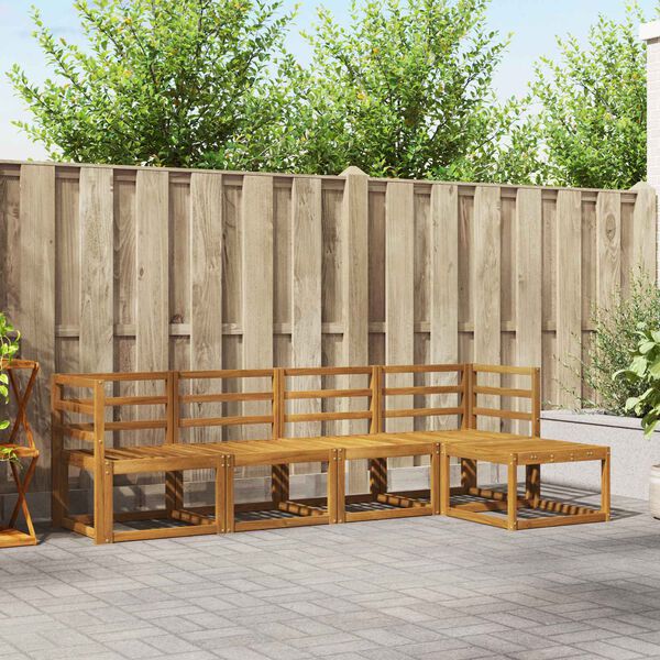 vidaXL Venkovn&iacute; pohovkov&aacute; souprava 5 pcs Př&iacute;rodn&iacute;