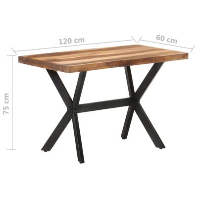 vidaXL Jídelní stůl 120x60x75 cm masiv s medovou povrchovou úpravou