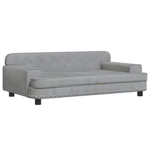 vidaXL Pel&iacute;&scaron;ek pro psy světle &scaron;ed&yacute; 90 x 53 x 30 cm samet