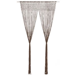 vidaXL Macram&eacute; z&aacute;věs taupe 140 x 240 cm bavlna