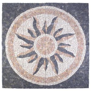 vidaXL Mosaic Tiles Sun Pattern V&iacute;cebarevn&yacute; 120 x 120 cm Mramor