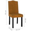 vidaXL J&iacute;deln&iacute; židle 2 ks hněd&eacute; samet