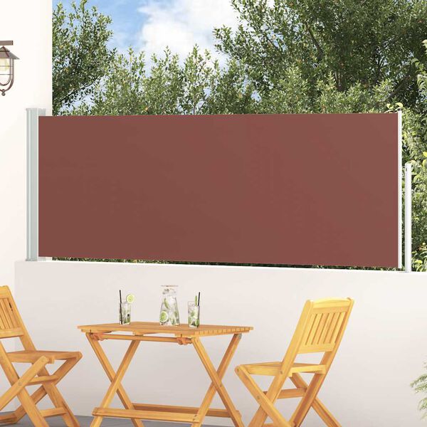 vidaXL Zatahovac&iacute; bočn&iacute; mark&yacute;za / z&aacute;stěna na terasu 100 x 300 cm hněd&aacute;