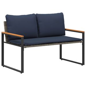 vidaXL lavice &Scaron;ed&aacute; a n&aacute;mořnick&aacute; modr&aacute; 115 x 65 x 72 cm Ratan