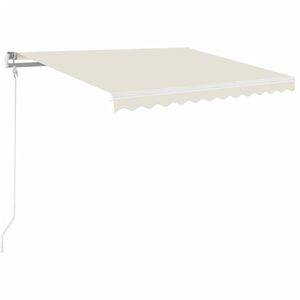 vidaXL Ručně zatahovac&iacute; mark&yacute;za 350 x 250 cm kr&eacute;mov&aacute;