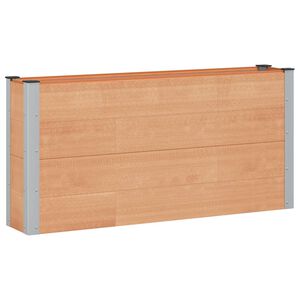 vidaXL Zahradn&iacute; vyv&yacute;&scaron;en&yacute; z&aacute;hon Hněd&aacute; 150 x 30 x 72 cm WPC a hlin&iacute;k