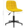 vidaXL Otočn&eacute; j&iacute;deln&iacute; židle 2 ks žlut&eacute; samet