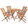 vidaXL 5d&iacute;ln&yacute; skl&aacute;dac&iacute; zahradn&iacute; bistro set Př&iacute;rodn&iacute;