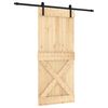 vidaXL Posuvn&eacute; dveře 90 x 210 cm Masivn&iacute; borov&eacute; dřevo (neupraven&eacute;)