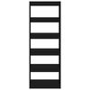 vidaXL Knihovna / dělic&iacute; stěna čern&aacute; 60 x 30 x 166 cm kompozitn&iacute; dřevo