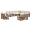 vidaXL Sada zahradn&iacute;ch pohovek 12 pcs Beige a kr&eacute;mov&aacute; b&iacute;l&aacute; polyratan