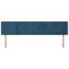 vidaXL Čelo postele typu u&scaron;&aacute;k tmavě modr&aacute; 163x16x78/88 cm samet