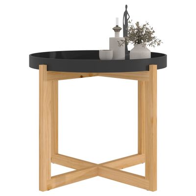 vidaXL Konferenční stolek černý 53x53x43,5cm kompozitní a borové dřevo