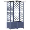 vidaXL Vyv&yacute;&scaron;en&yacute; z&aacute;hon s trel&aacute;ž&iacute; a střechou &Scaron;ed&yacute; 122 x 40 x 141 cm PP