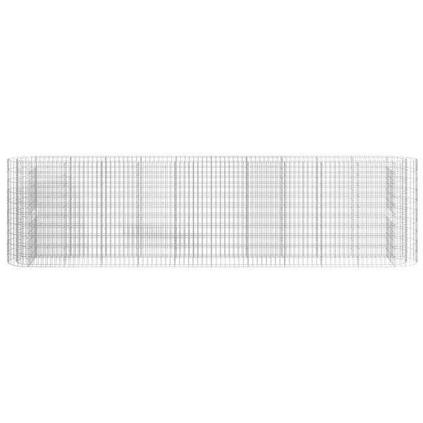 vidaXL Gabionov&yacute; vyv&yacute;&scaron;en&yacute; z&aacute;hon pozinkovan&eacute; železo 400 x 50 x 100 cm