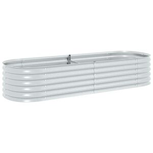vidaXL Vyv&yacute;&scaron;en&yacute; z&aacute;hon 240 x 80 x 44 cm pozinkovan&aacute; ocel stř&iacute;brn&yacute;