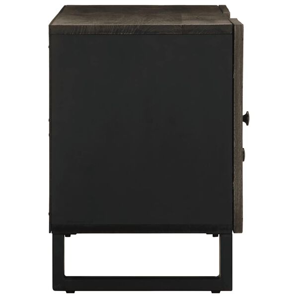 vidaXL TV skř&iacute;ňka čern&aacute; 105x33x46 cm masivn&iacute; mangovn&iacute;kov&eacute; dřevo