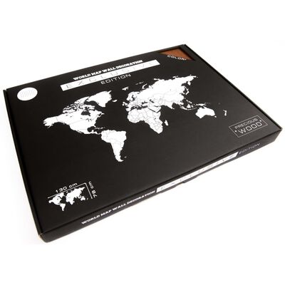 MiMi Innovations Nástěnná mapa světa Exclusive dřevo sapele 130x78 cm