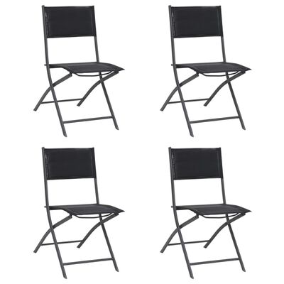 vidaXL Skládací zahradní židle 4 ks ocel a textilen
