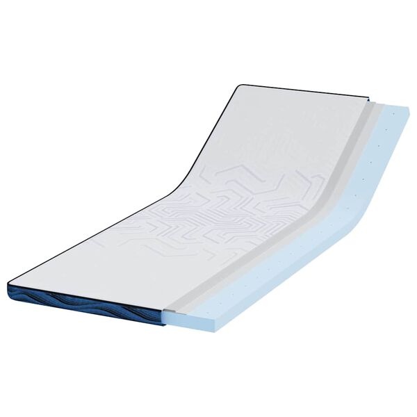 vidaXL Topper na matraci B&iacute;l&aacute; 70 x 200 cm Žak&aacute;rov&aacute; tkanina