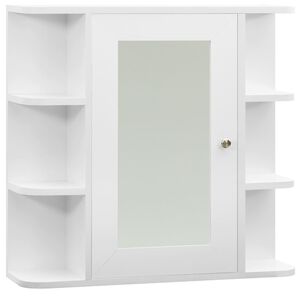vidaXL Koupelnov&aacute; zrcadlov&aacute; skř&iacute;ňka b&iacute;l&aacute; 66 x 17 x 63 cm MDF