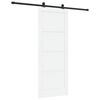 vidaXL Posuvn&eacute; dveře ORKDAL 83 x 211 cm Kompozitn&iacute; dřevo B&iacute;l&aacute; a čern&aacute;