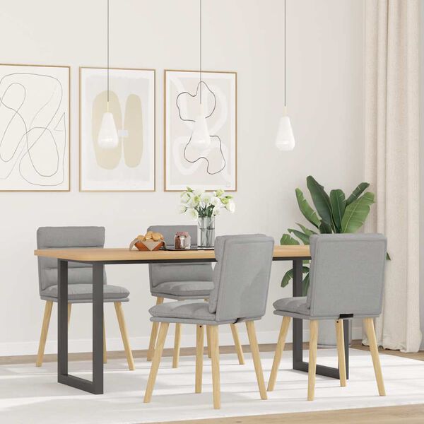 vidaXL Otočn&eacute; j&iacute;deln&iacute; židle 4 ks Oblak &scaron;ed&aacute; textil