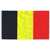 vidaXL Vlajka Belgie a stož&aacute;r 6,08 m hlin&iacute;k
