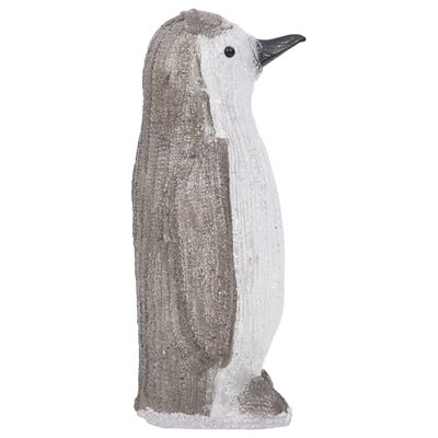 vidaXL Vánoční akrylový tučňák s LED vnitřní i venkovní 30 cm