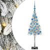 vidaXL V&aacute;nočn&iacute; stromeček s 150 LED diodami B&iacute;l&aacute; 120 cm PE a Ocel