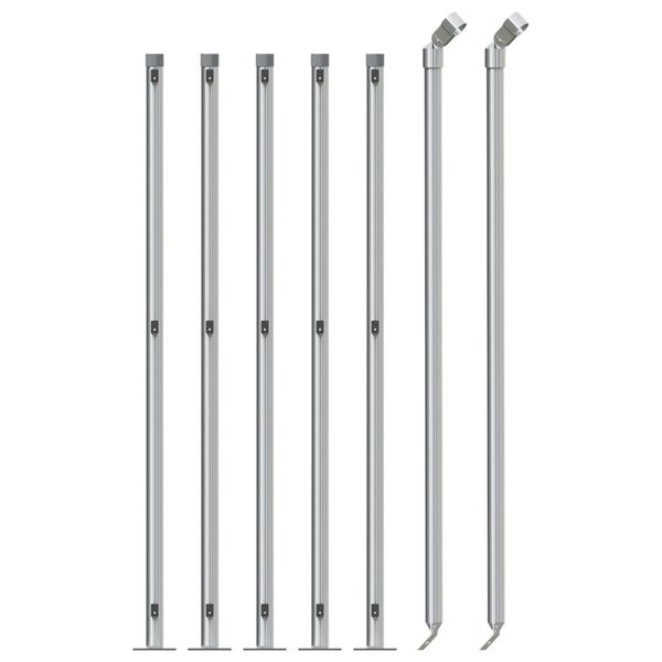 vidaXL Drátěné pletivo s přírubami stříbrné 0,8 x 10 m