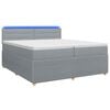 vidaXL Postel boxspring s matrac&iacute; Světle &scaron;ed&aacute; 200 x 200 cm Textil