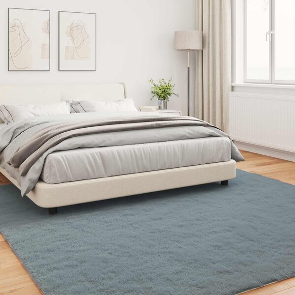 vidaXL Koberec z umělé králičí kožešiny Olite Antracit 200 x 200 cm